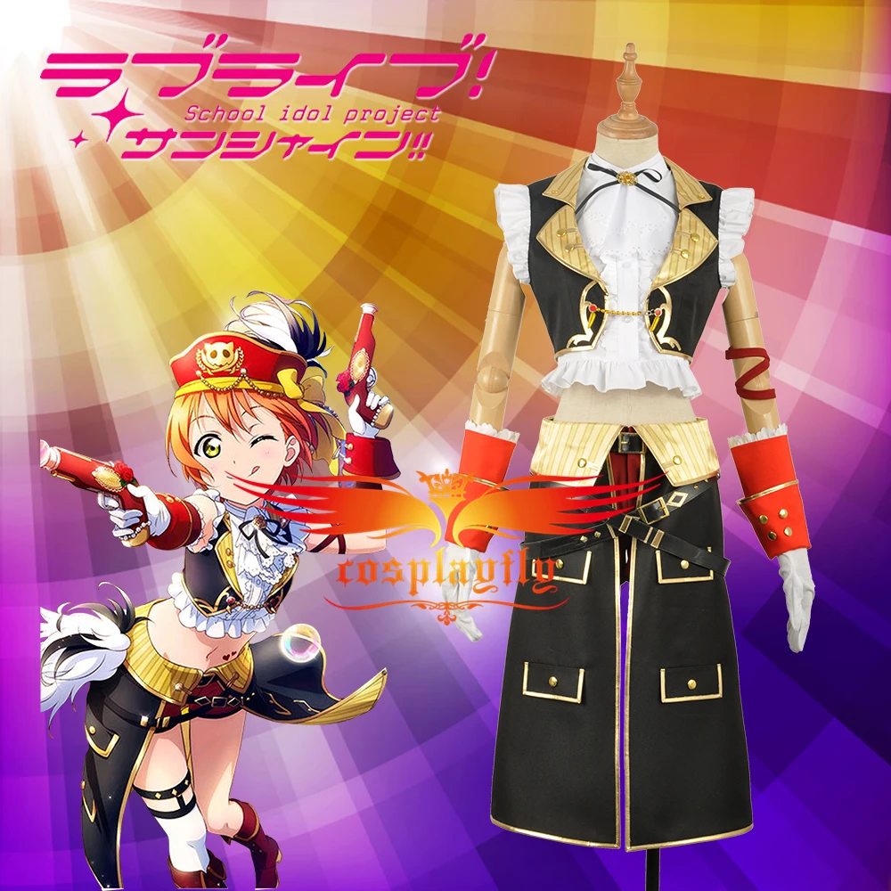 Аниме Love Live! Костюм для косплея пиратского пробуждения Hoshizora Rin перчатки с черной