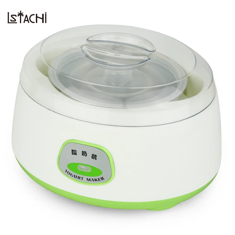 

LSTACHi 1.2L Free Shipping Yogurt Maker Stainless Steel Full Automatic Fermentation Multipurpose Machine with 4 glass bottles