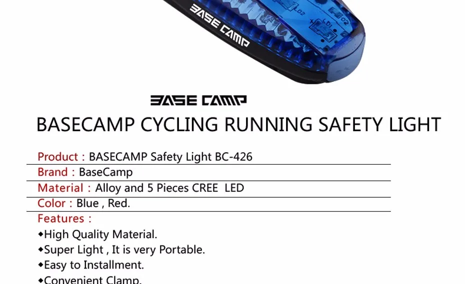 Sale BASECAMP Bike Light LED Bicycle Backlight USB Rechargeable Safety Light Running Jogging LED Flashlight Road Rear Taillight MTB 5 Sale BASECAMP Bike Light LED Bicycle Backlight USB Rechargeable Safety Light Running Jogging LED Flashlight Road Rear Taillight MTB 5