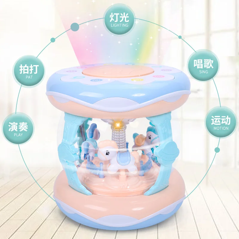 

5 in 1 Hand beating drum Baby music hand beat baby gift music sining Pat, knock shock toy