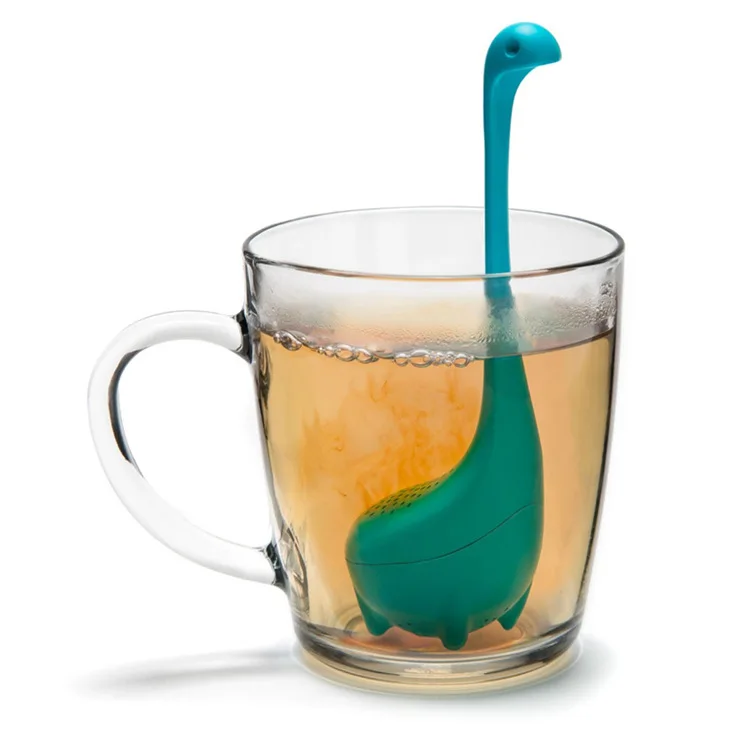 2018 Nessie Losse Leaf Tea Strainer with Long Handle Neck Tea Infuser Loch Ness Monster Silicone Tea Strainer Steeper _0004