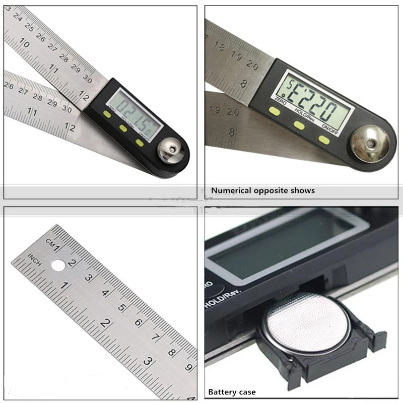 

2 IN 1 digital angle ruler 360 degree 200mm electronic digital angle meter Protractor Angle Meter Angle Finder
