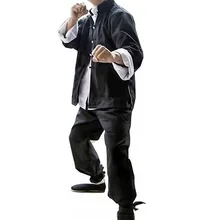 3 шт., мужской костюм для кунг-фу, Китайская традиционная одежда, одежда для боевых искусств Wing Chun, тренировочная форма, мужские комплекты с длинным рукавом