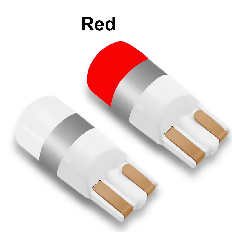 CARLITS 2 шт. сигнальная лампа 3030 T10 светодиодная автомобильная лампа W5W Led T10 Светодиодные лампы для автомобилей Белый 5W5 зазор резервный обратный светильник - Испускаемый цвет: Красный