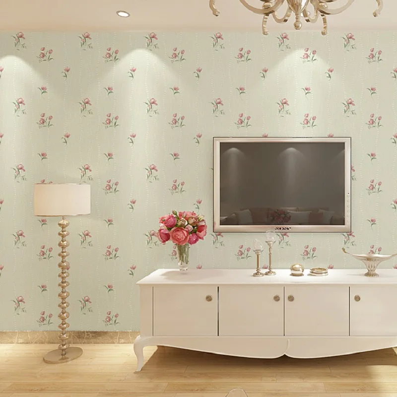 

New Modern fashion curve small flower non-woven wallpaper foaming stereo 3 d sitting room the bedroom TV setting wall paper