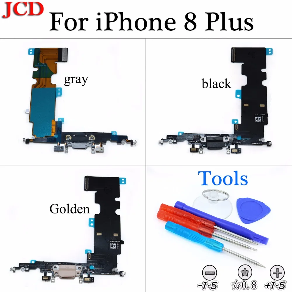 

JCD High Quality Charging Flex Cable For iPhone 8 Plus USB Charger Port Dock Connector With Mic Flex Cable Dock USB Connector