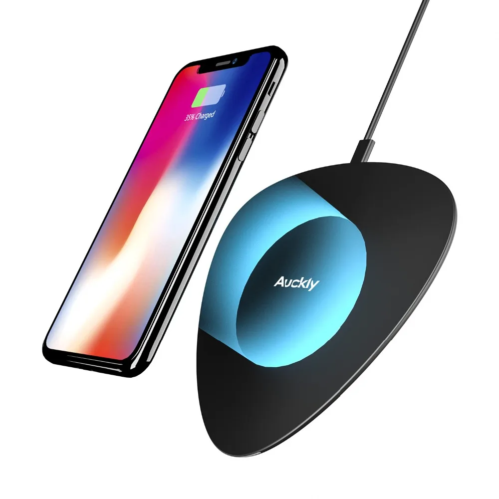 Wofalo 10 Вт Qi Беспроводной Зарядное устройство Quick Charge 3 0 для iPhone X/8/8 плюс Быстрая