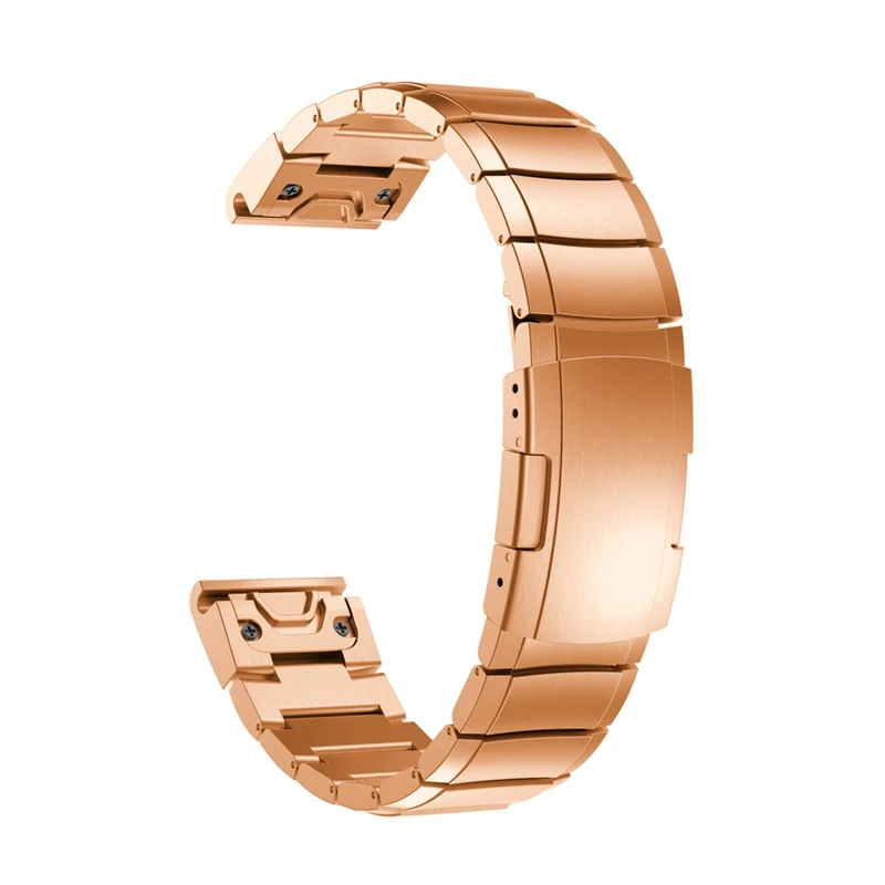 Ollivan, сменный металлический ремешок для часов Garmin Fenix 5, браслет из нержавеющей стали, ремешок для часов Forerunner 935, браслет 22 мм - Цвет: Rose Gold