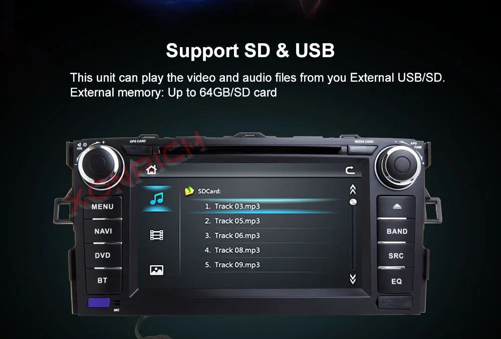 Top 2 Din Car Radio GPS Car DVD Player For Toyota Corolla /AURIS/Altis/2012 2013 Tape Recorder Stereo FM 3G 5