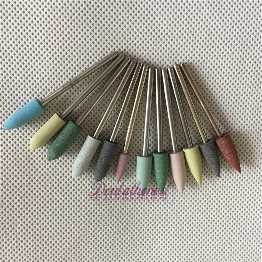 

12pcs/1Set Dental SILICONE Polishers Diamond Polishing Burs 2.35mm New