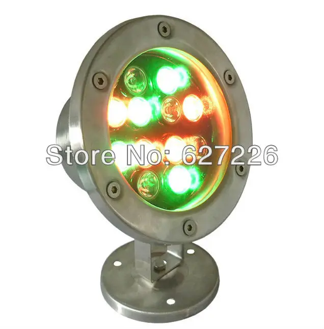 

12W RGB DMX LED underwater lights waterproof light fish tank pond pool water surface shell accessories