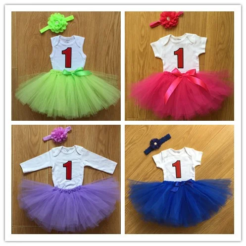 

QYFLYXUE Handmade baby multicolor tutu dress custom,Number one