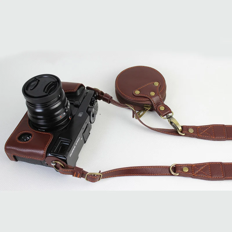 Чехол для камеры из натуральной кожи полусумка чехол Fujifilm Xpro II наплечный ремень