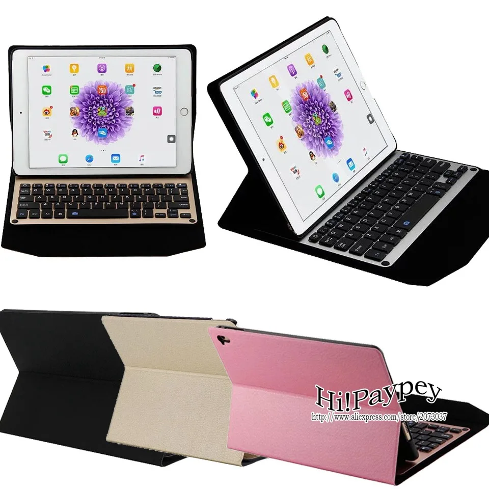

Ultra-thin Aluminum Bluetooth Removable Keyboard Portfolio Case, Smart Case with Auto Sleep / Wake, For Apple iPad Pro 9.7 inch
