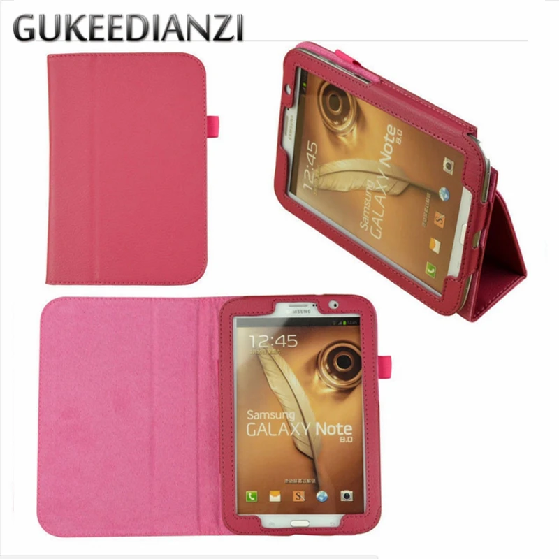

GUKEEDIANZI Flip PU Leather Case Lichi Pattern Stand Cover For Samsung Galaxy Note 8.0 GT N5100 N5110 N5120 8 inch Tablet Case