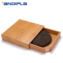 Натуральный Бамбук Pu'er хранение чая ящик из твердой древесины чайница церемония аксессуары Организатор Еда контейнер украшение дома подарок