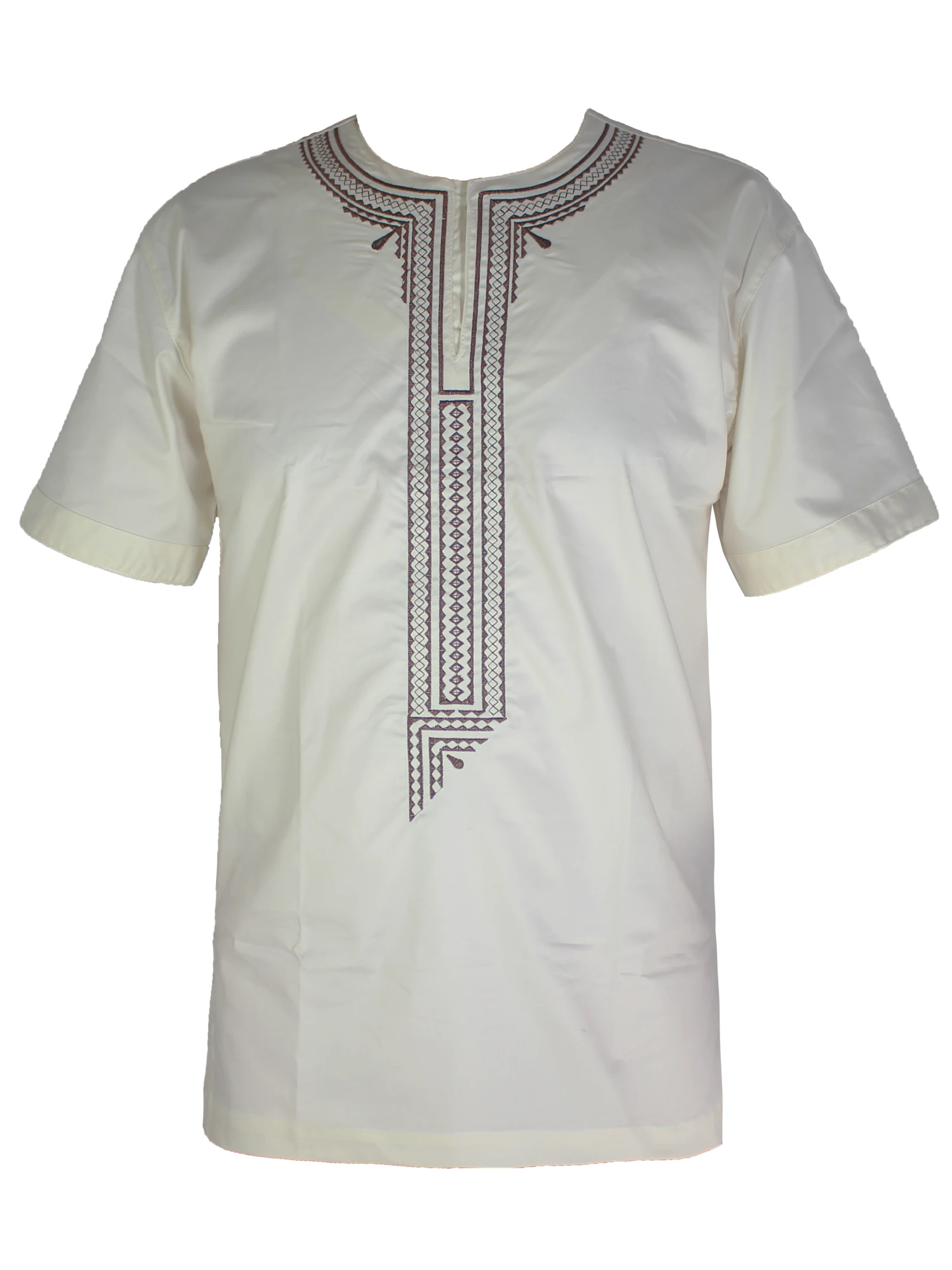 

Africa Clothes Men`s Dashiki Tops Henley Collar Ethnic Shirt Bazin Embroidery African Dress for Male Summer Wearing