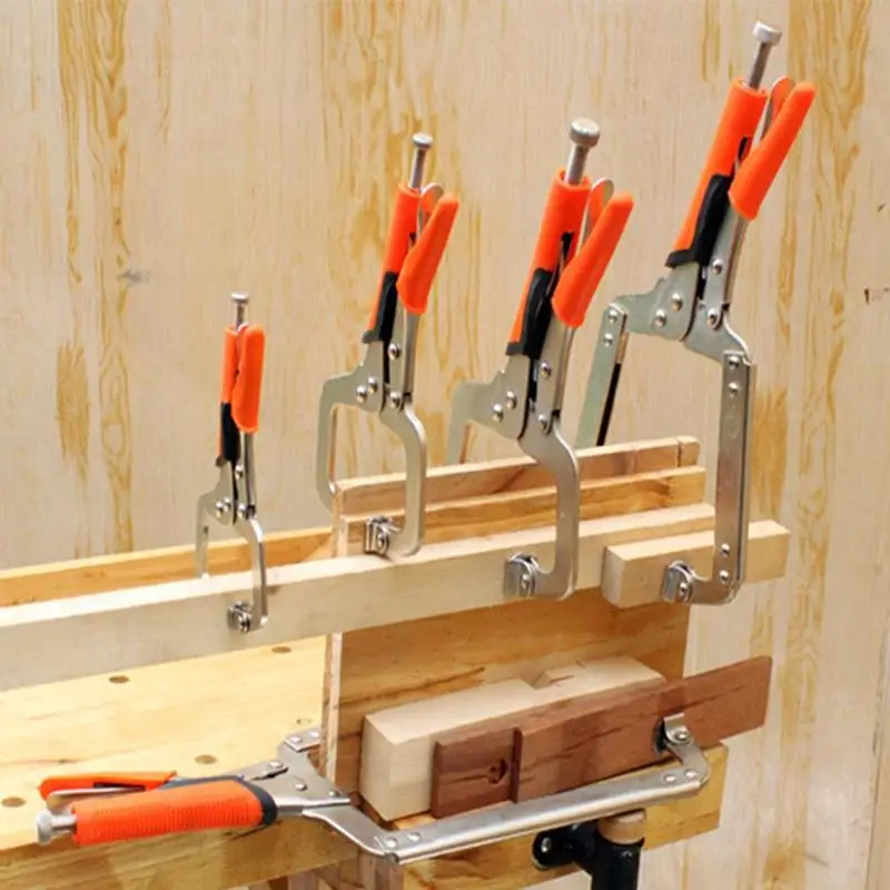 6 9 11 14 18 Multi-function Steel C Type Clip Vise Grip Locking Plier Wrech Electrode Holder Woodworking Clamps Clips 6 9 11 14 18 Multi-function Steel C Type Clip Vise Grip Locking Plier Wrech Electrode Holder Woodworking Clamps Clips