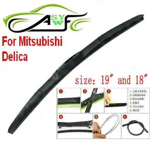 Free shipping car wiper blade for Mitsubishi Delica Size 18" 19" Soft