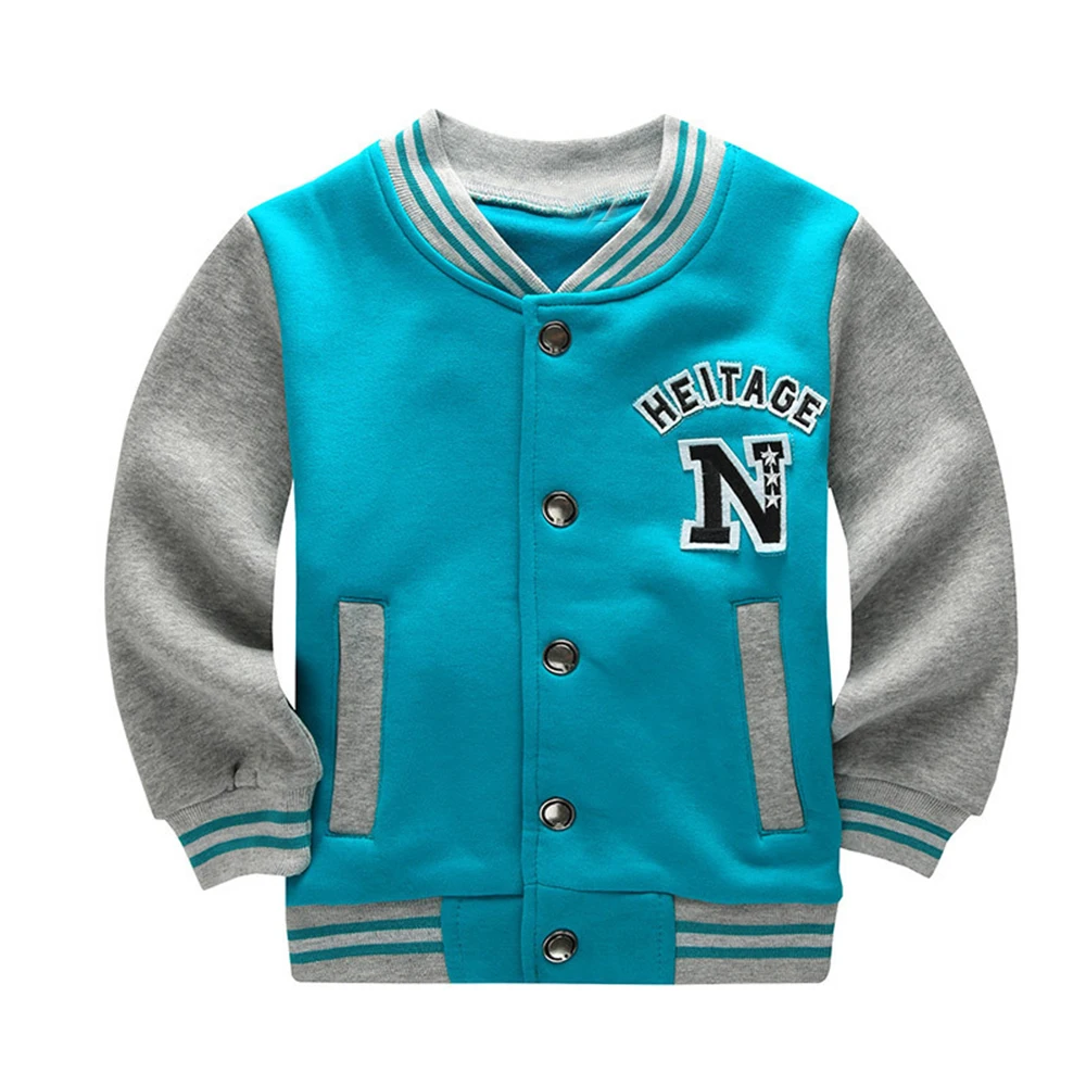 

Splice Sleeves Baseball Jacket Casacos boys College Jackets Harajuku Style boys Bomper Jacket 2017 New Autumn Winter Coats