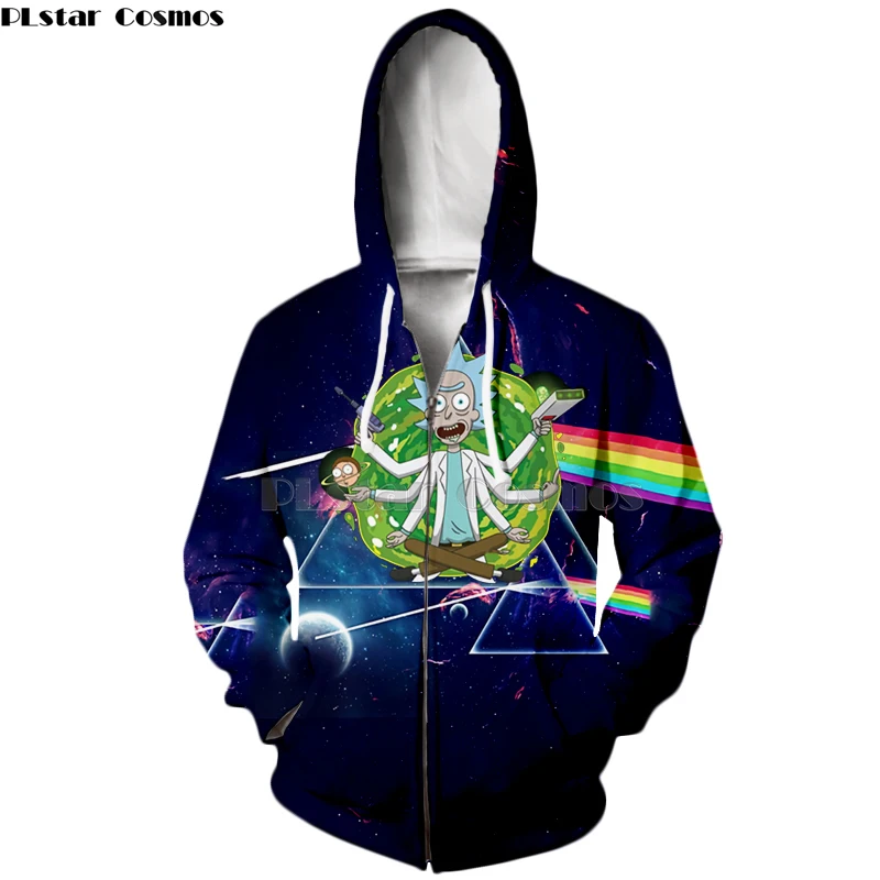 2019 New 3D Rick And Morty Hoodies Sweatshirt Men Women Funny Cartoon Print Hoodie Starry sky shirt  Harajuku Hip Hop Street-9