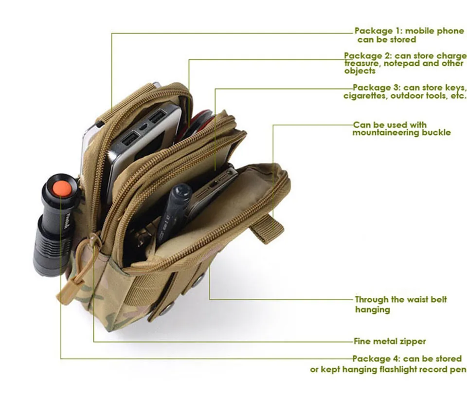 Многофункциональный, большой емкости тактический военный мужской спортивный поясной мешок водонепроницаемая сумка для бега поясная сумка для мобильного Сумочка для телефона, монет