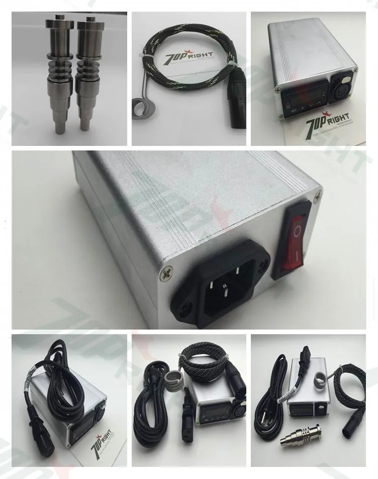 Серебристый цвет PID регулятор температуры горячей коробки и 110 В 150 Вт Змеевиковый подогреватель для enail для курения