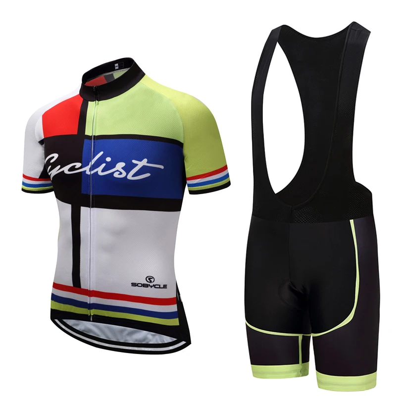 

New Style Summer Short Sleeve Cycling Jersey Set Bib Short MTB Bicycle Clothes Maillot Culotte Bike Clothing Sportswear