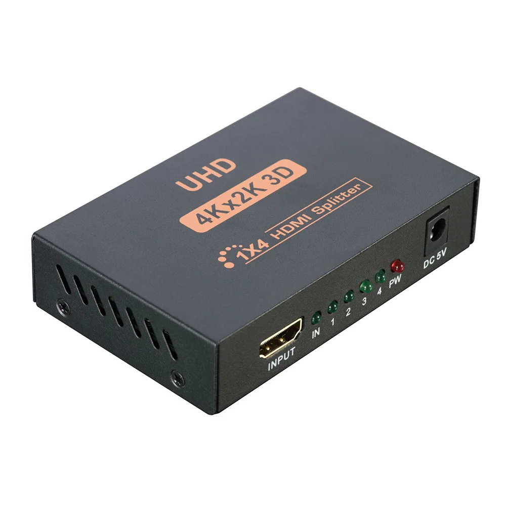 Ultra HD 4K HDMI сплиттер 1X4 порт 3D 1080P * 2K видео переключатель 1 вход 4 выхода концентратор