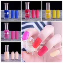 Модная атласная бутылка из матового стекла длинный прочный ноготь художественный лак для ногтей Эмаль дизайн маникюра матовый лак для ногтей 20 цветов