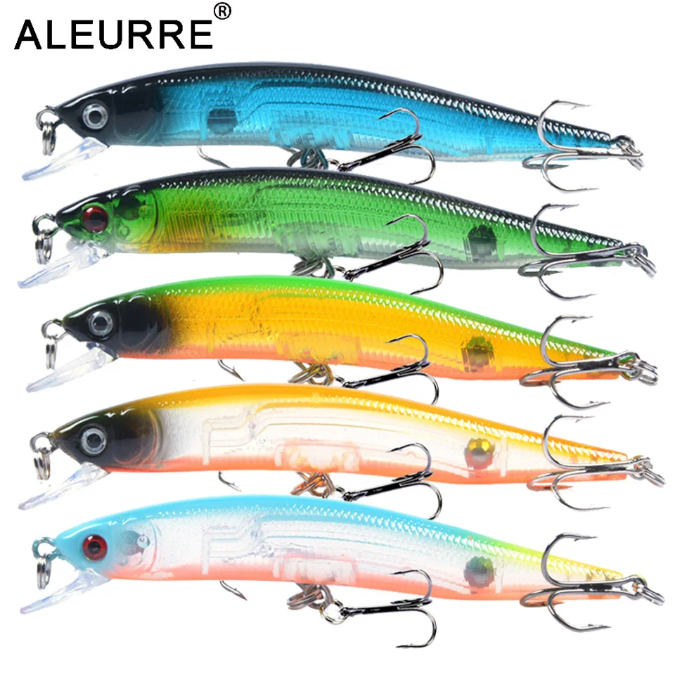 

9.5cm/8g Fishing Minnow Lure Hard Isca Artificial Bait Vibrating Stream Wobbler Plastic Crankbait Trout Baits Fishing Tackle