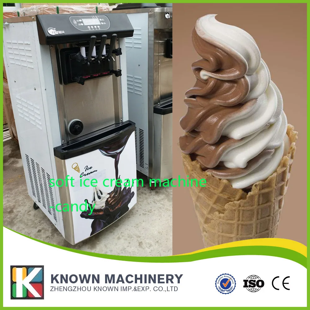 

high quality new arrival 3 outlet 22l per hour cone ice cream machine commercial double tank 7.2l auto soft ice cream maker