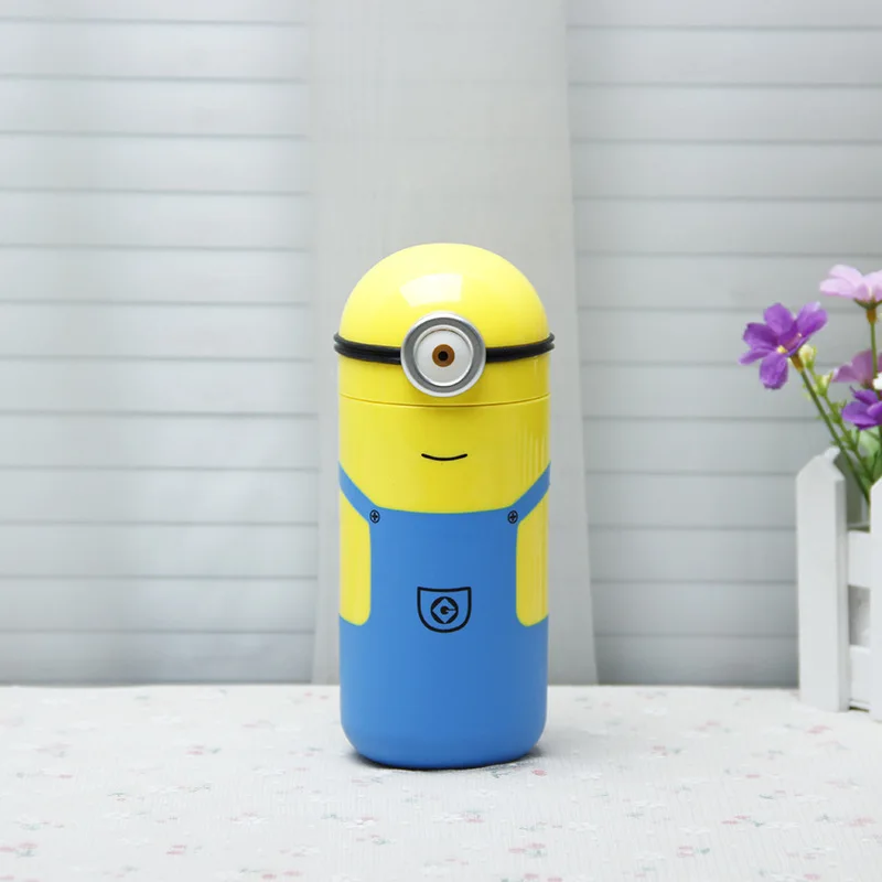 Amazing,“Minions“Stainless steel vacuum cups bule color red 
