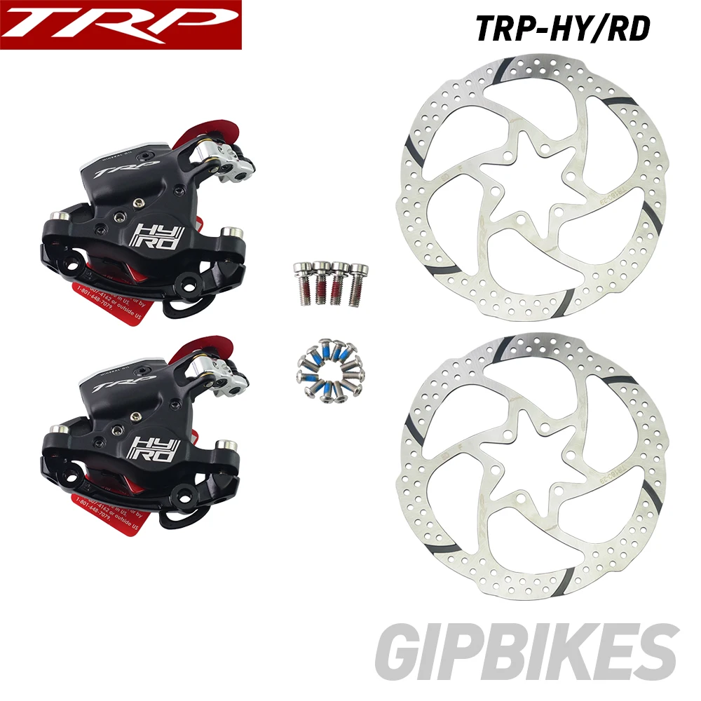 

TRP HY/RD Post Mount Cable Actuated Hydraulic Disc Brake Caliper 160mm w/ or w/o Rotor Front / Rear / Set HYRD ROAD black
