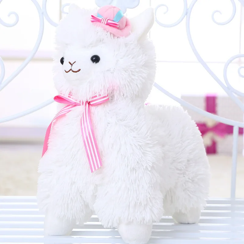 35 cm alpacasso japonés con HAP y corbata suave Juguetes peluche Lama muñeca kawaii alpaca peluche niños juguetes regalo