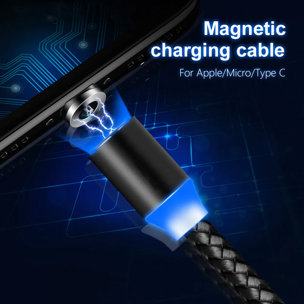 Magnetic Type C Wire& LED Wall plug Charger Cable For Motorola One Power Samsung S9 S10 A50 LG G6 G7 ThinQ V50 Honor 20 view 10