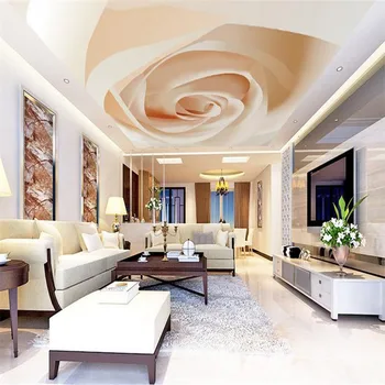 

Custom 3D Modern Decorate Photo Wallpaper Living Room Large Background Ceiling Wall Mural Luxury a rose roof 3d mural wallpaper