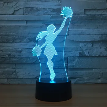 

The Olympic Games Athlete Sportsman Swimmer Basketball Player Ice Hockey Volleyball Cheerleaders 3D night Light Illusion Lamp