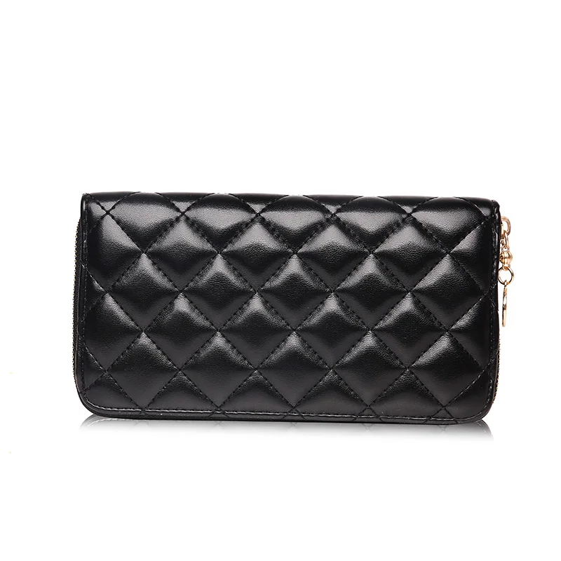 

2017 High Quality  European And American StyleThread Zipper PU Leather Women's Long  Organizer Wallet  Clutch   STNG