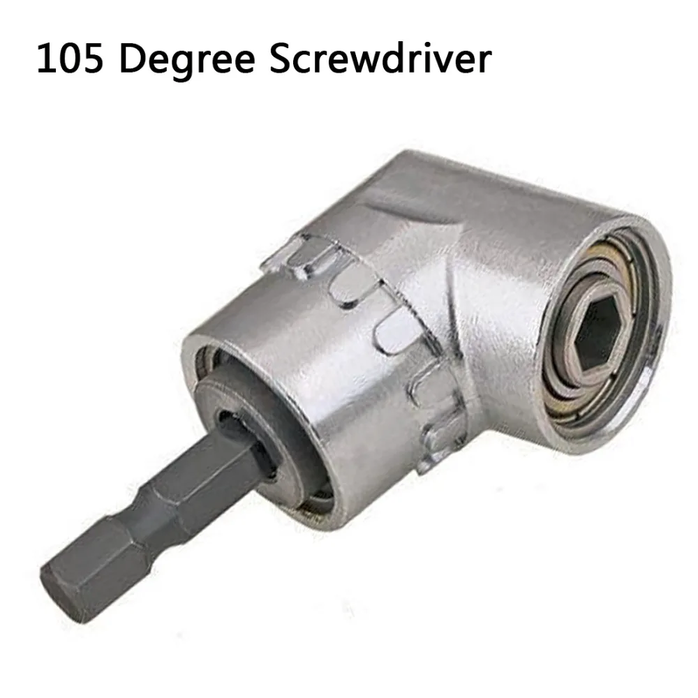 

1/4 Hex Shank Angle Driver Screwdriver 105 Degree Magnetic Bit Angle Extension Screw Driver Socket Holder Bits for Screwdrivers