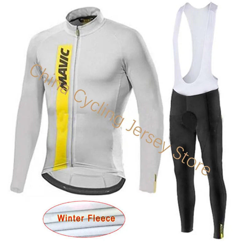 

Mavic 2019 New Winter Long sleeve Thermal Fleece Men Suit Maillot Ropa ciclismo Hombre Set MTB bike Shirt bicycle Sportswear D23