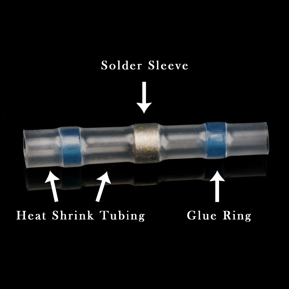 50/100pcs Solder Sleeve Heat Shrink Splice Crimp Terminals Waterproof