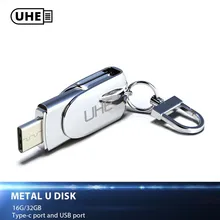 UHE USB Flash Drive Type C 2 0 Dual Metal OTG Cell Phone USB Pendrive 2