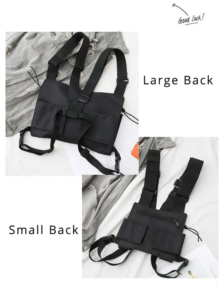 Функциональная тактическая нагрудная сумка для мужчин Модная пуля жилет в стиле хип-хоп Уличная Сумка Поясная Сумка женская черная нагрудная сумка 233