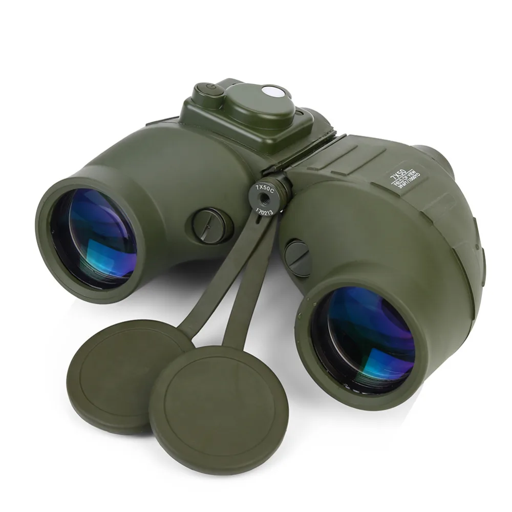 7x50 Handheld Waterproof HD Military Binocular Compass Rangefinder