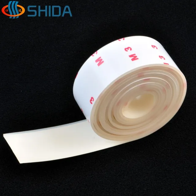 White and Black 2mm Thick 3M Self Adhesive Anti Slip Silicone