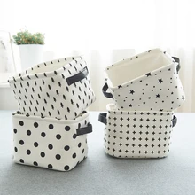 Мини домашний стол хлопок и корзина для белья коробка для шпилек черно-белый узор детские игрушки корзина для хранения мелочей 20*15*14 см
