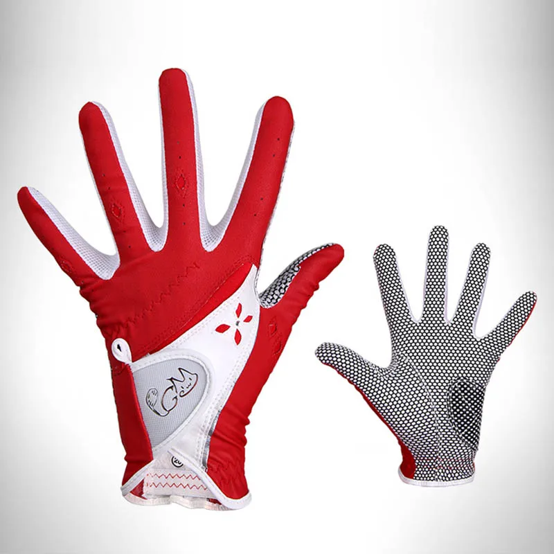 Высокое качество 1 пара женские нескользящие дышащие перчатки для гольфа из искусственной кожи на открытом воздухе Спорт Гольф Обучение левая/правая рука Защита Одежда
