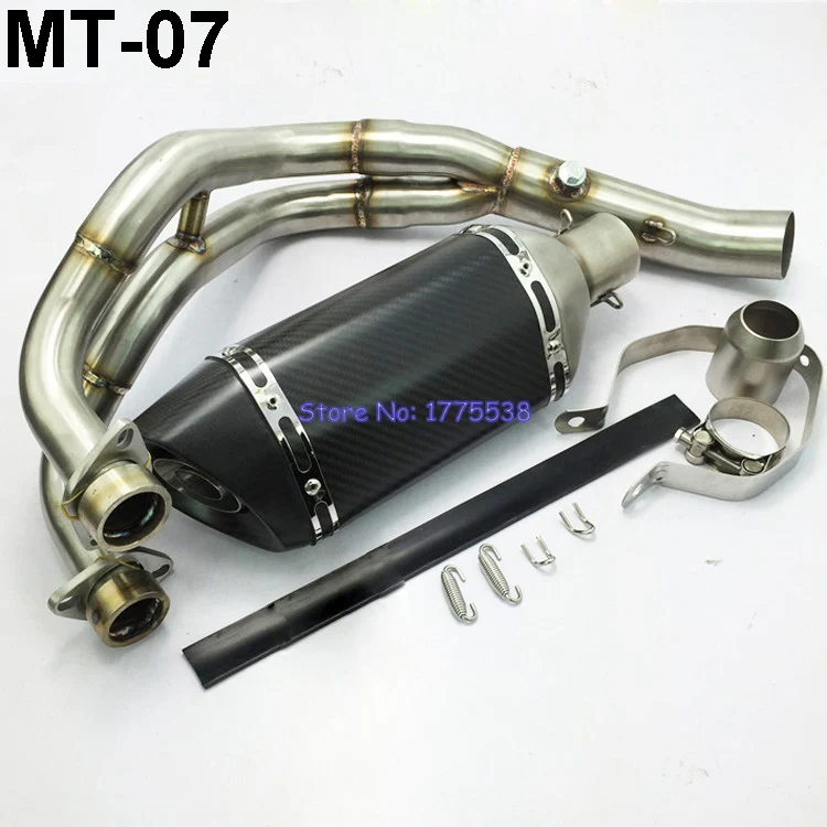 Buy MT 07 Exhaust Pipe Muffler Set Carbon Fiber