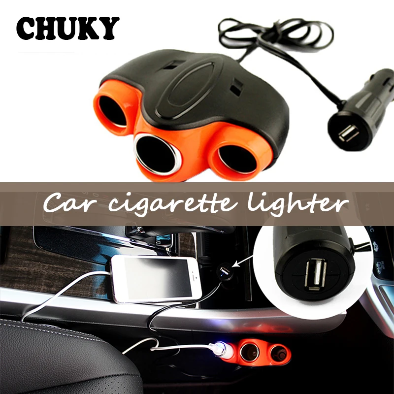 Автомобильный прикуриватель CHUKY с USB-зарядным устройством и наклейками для Hyundai